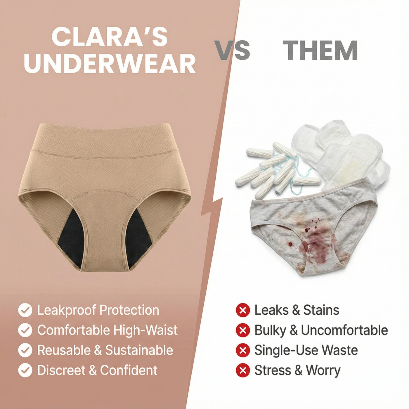 Clara's Leakproof Underwear (5-Pack)